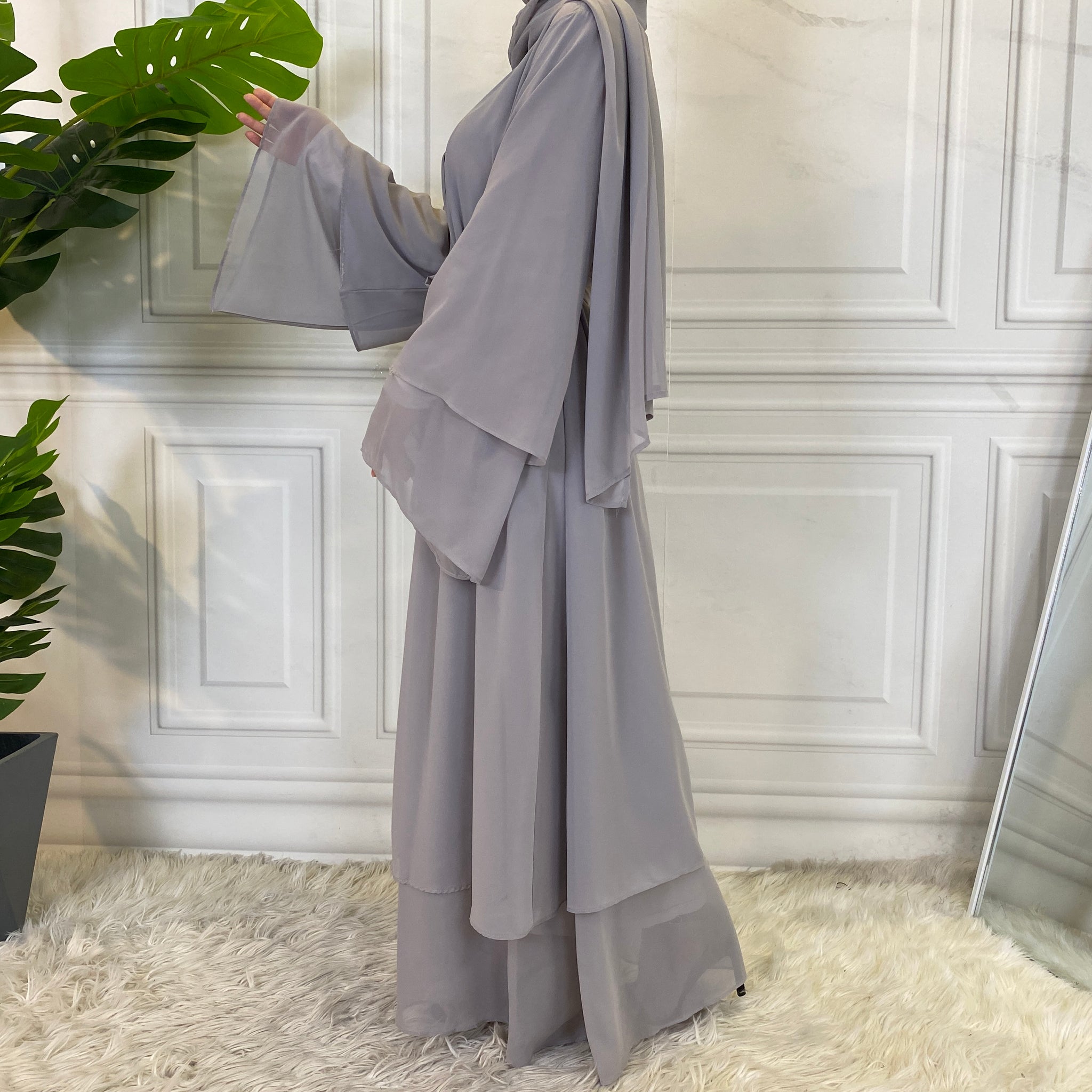 Grey abayas sale